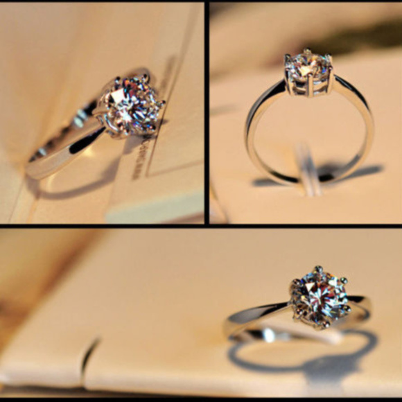 10K White Gold Filled Wedding Rings Band - Picture 2 of 3